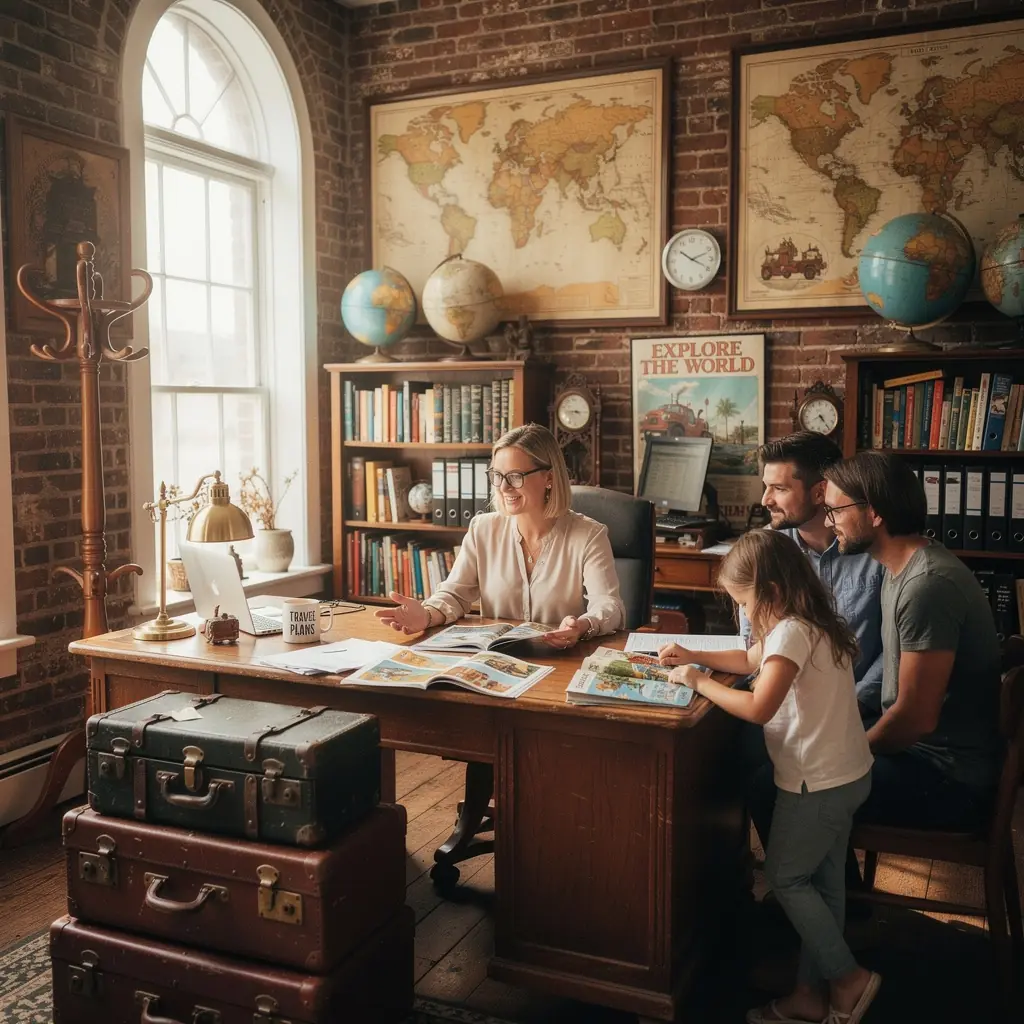 Zabytkowa ulica z lokalnymi straganami sprzedającymi rękodzieło.