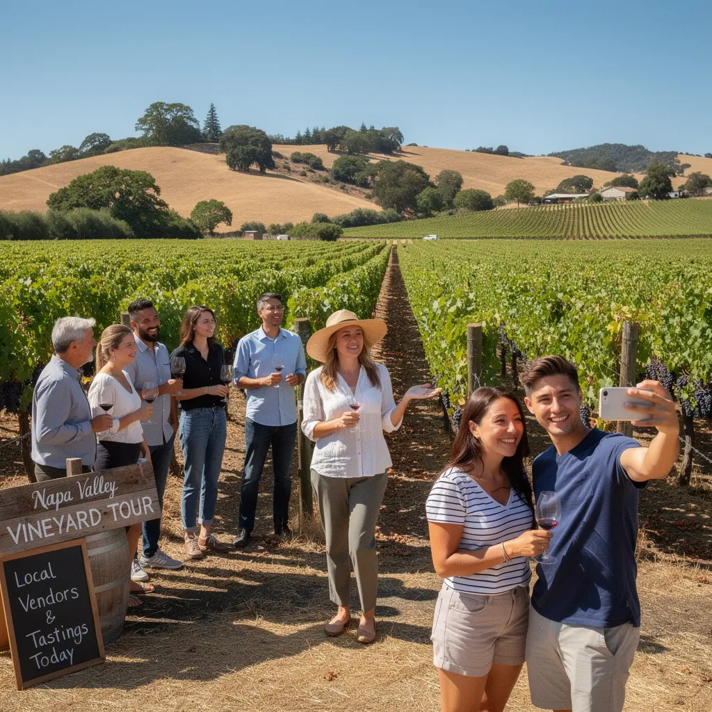Zabytkowy rynek z lokalnymi sprzedawcami oferującymi regionalne produkty.