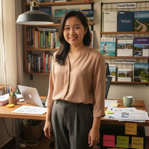 Grupa turystów zwiedzających historyczną dzielnicę miasta.